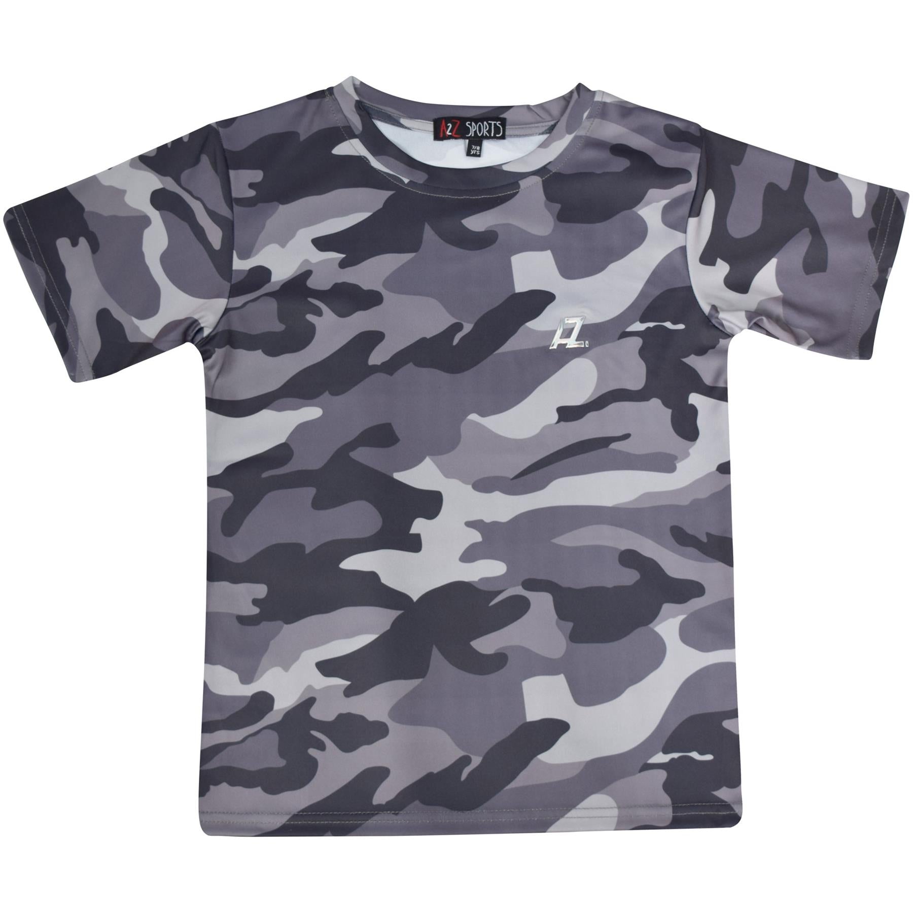 Kids Boys Active T Shirts Camouflage Sports Short Sleeves Summer Tops T-Shirts