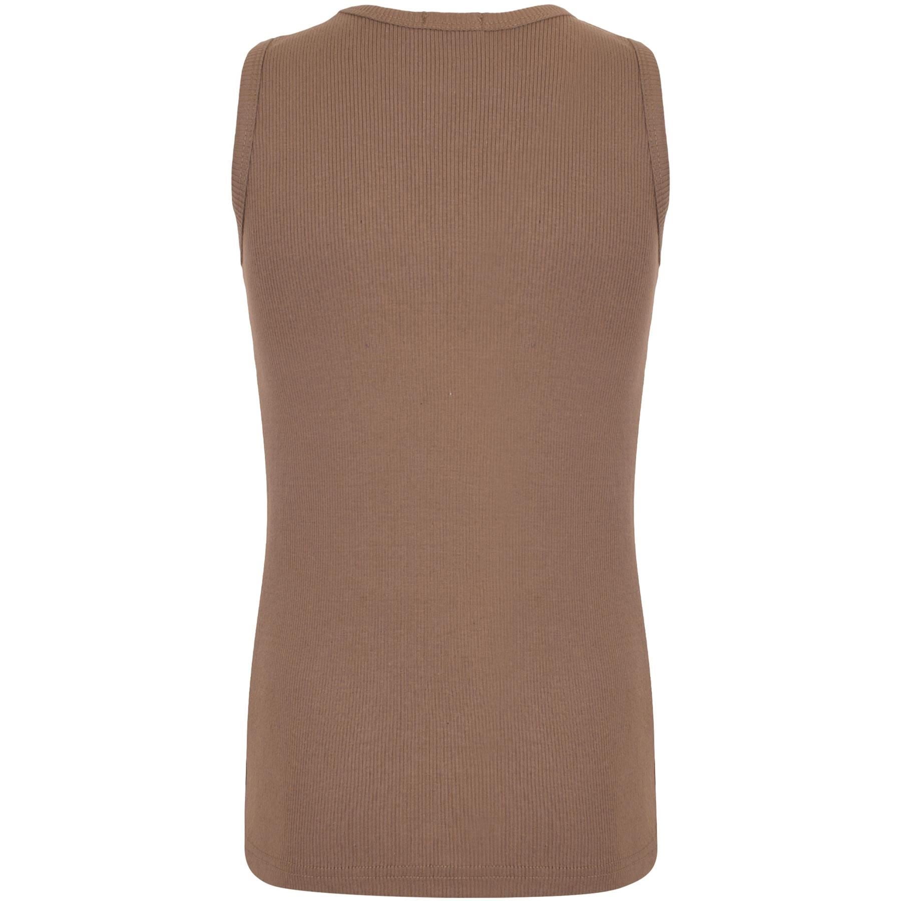 Kids Girls Ribbed Vest Top 100% Thick Cotton Fashion Tank Tops T Shirt 2-13 Year