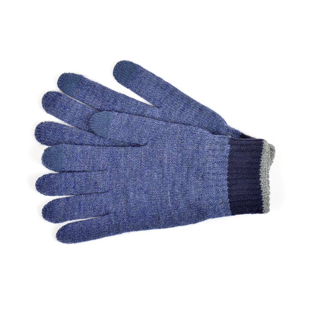 A2Z Mens Gloves Thermal Warm Winter Touch Screen Gloves Soft Striped Cuff Mitten