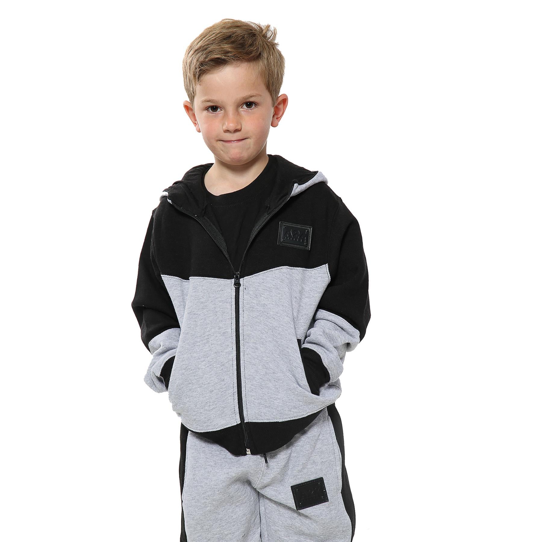 Boys Girls Tracksuit Fleece Hoodie Top Joggers Bottom Suit Set Age 2-13 years