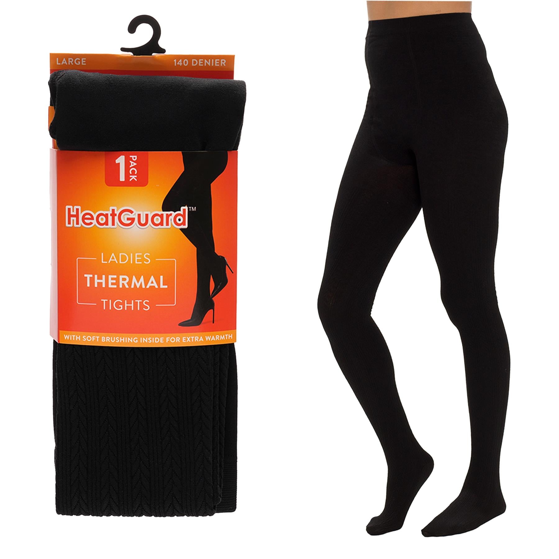 2 Pack Ladies Thermal Fleece Tights Cable Knit Teenage Girls High School Tights