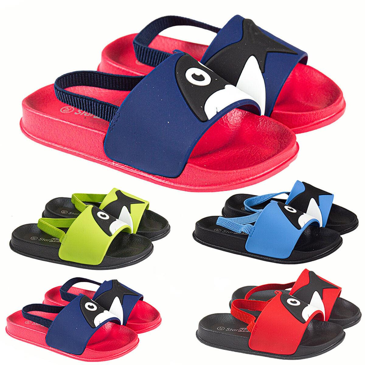 A2Z 4 Kids Girls Boys Pool Slides with Support Strap for Unisex Comfort Slippers