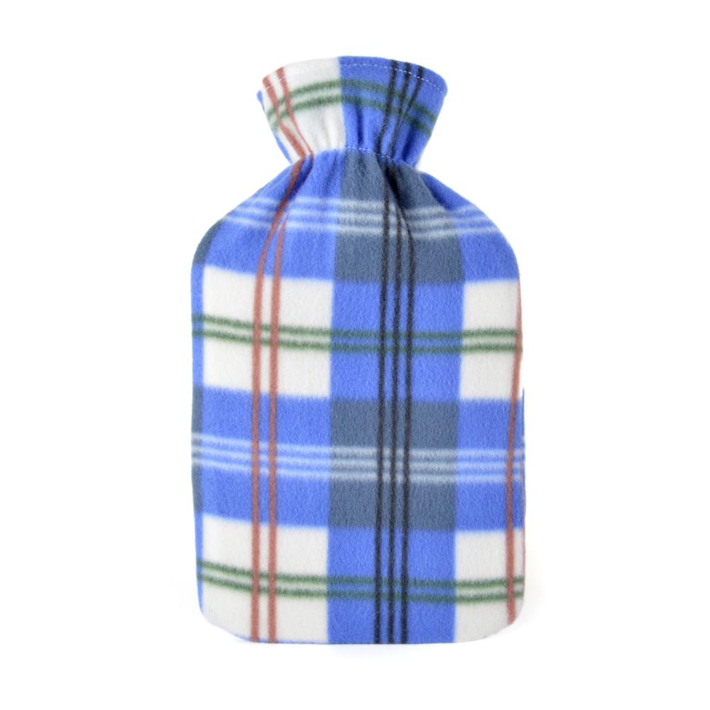 A2Z Hot Water Bottle Tartan Flannel Fleece Cover 2 Liter Bottles Heat Therapy