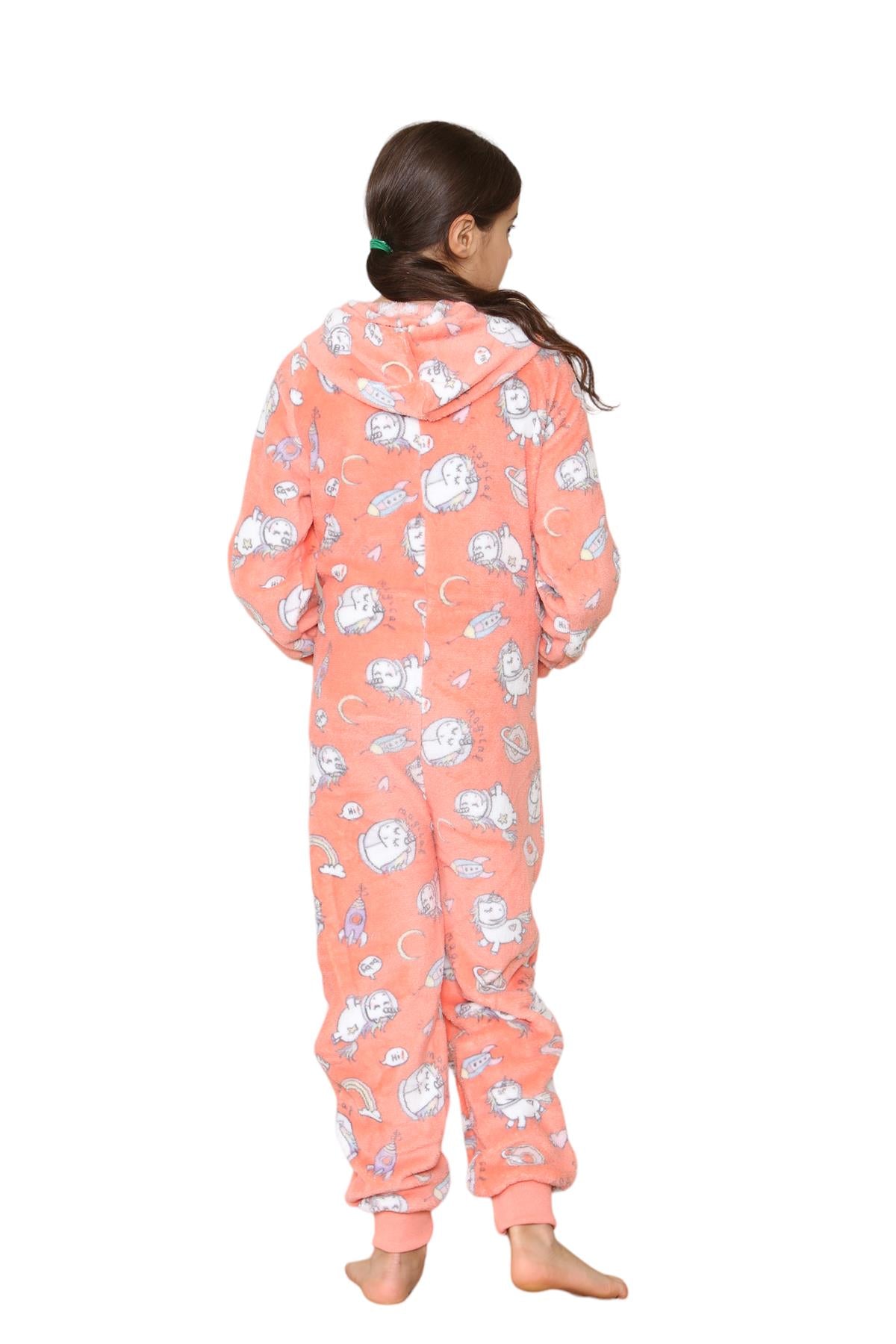 Kids Fleece A2Z Onesie One Piece Pyjamas Unicorn Print Sleepsuit For Boys Girls