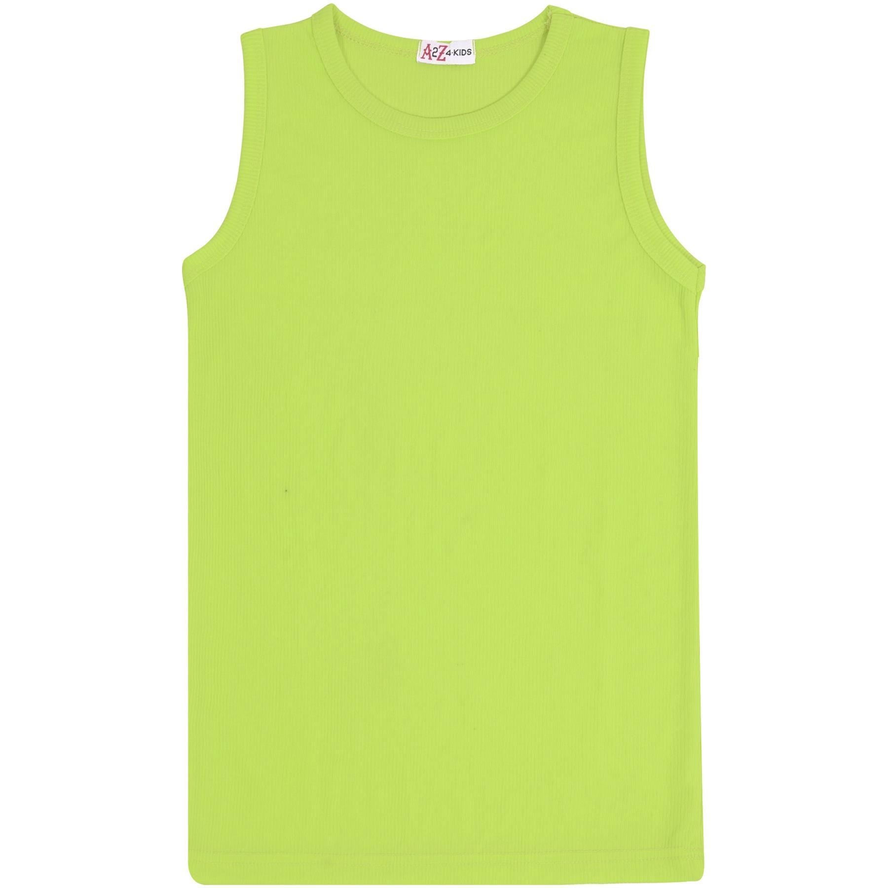 Kids Girls Boys Childrens Vest Top Tank Top Fitted 100% Rich Cotton 2-13 Years