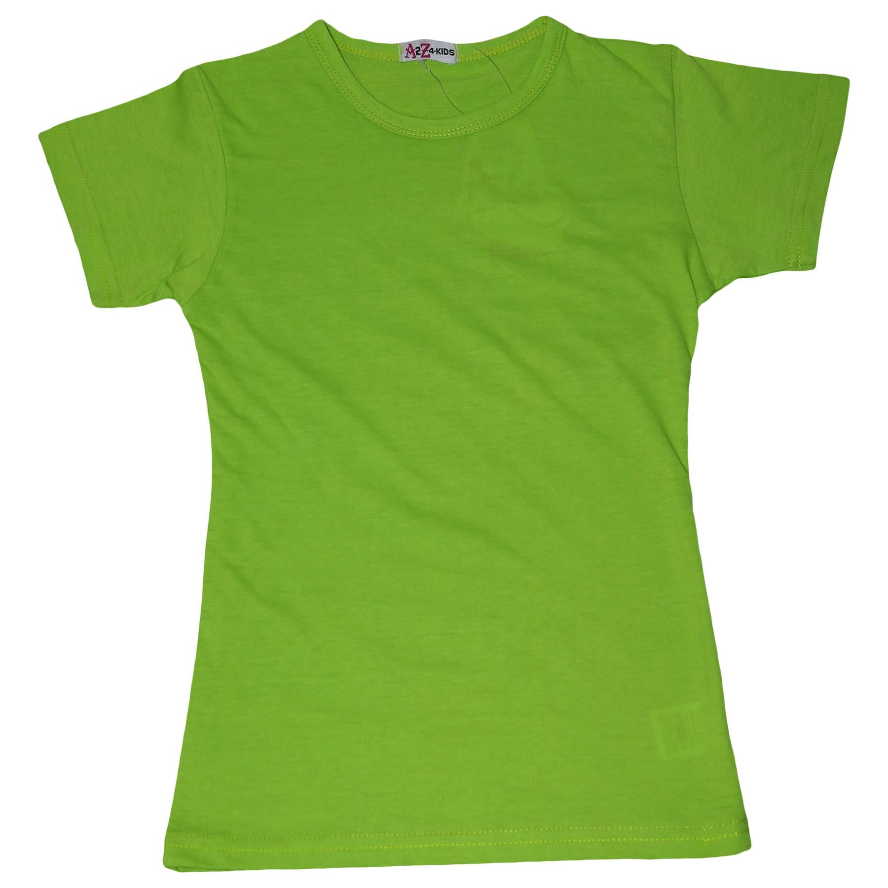 Girls 100% Cotton Plain School T Shirt