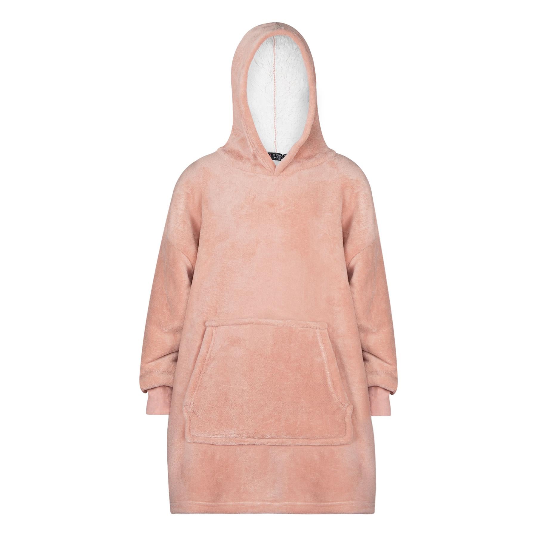 Kids Girls Boys Ultra Soft Oversized Hoodie Snuggle Plush Sherpa Fleece Lining