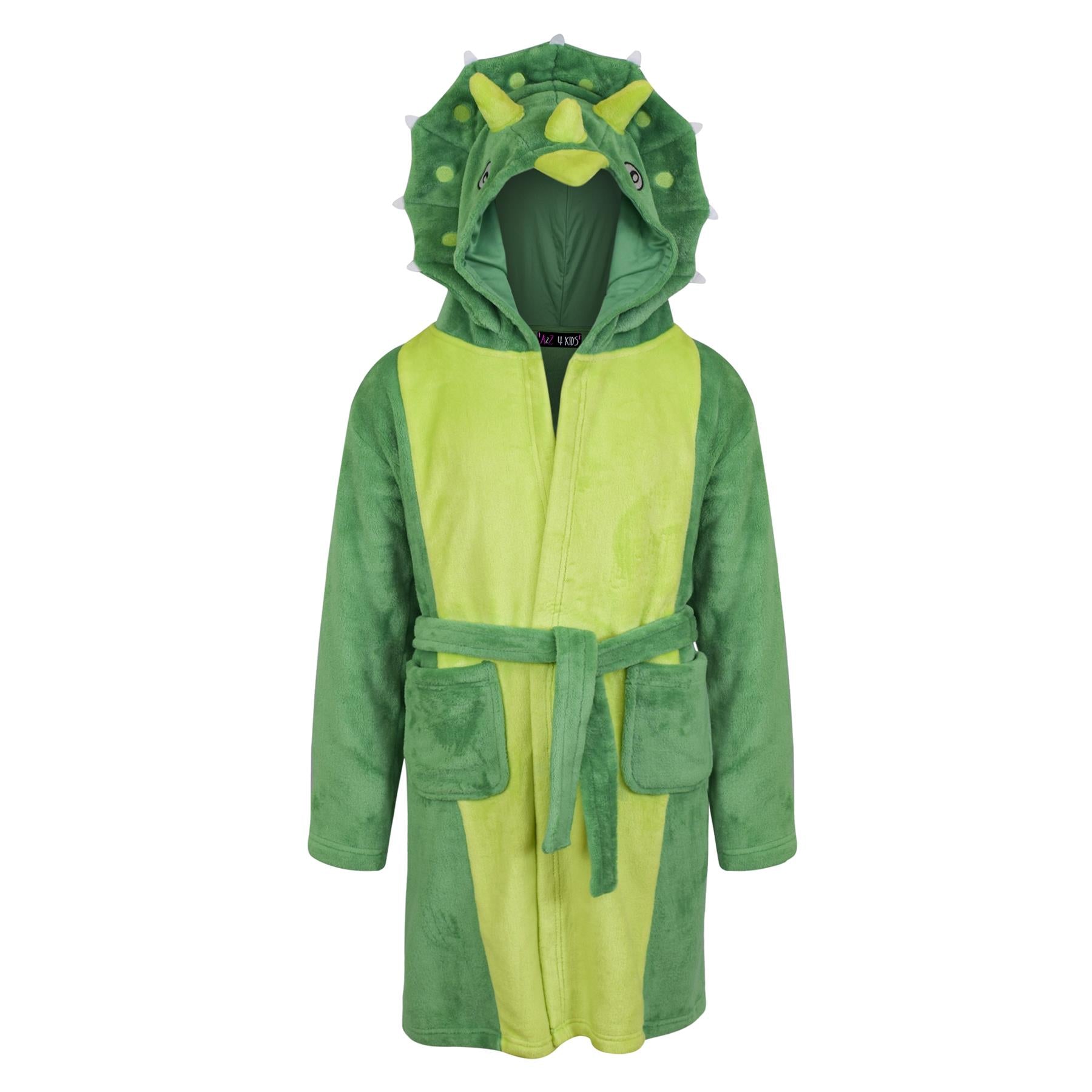 Kids Bathrobe Animal Face Nightgown Kids Dinosaur hooded Towelling Dressing Gown