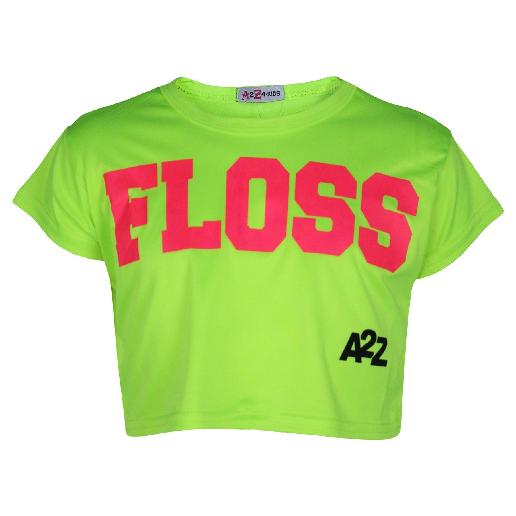 Kids Girls Crop Top Designer Floss Print Stylish Fashion T Shirt Tops 5-13 Years