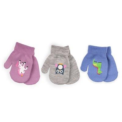 Baby 3 Pack Mittens Winter Warm Gloves One Size Fit Full Finger Knitted Mittens