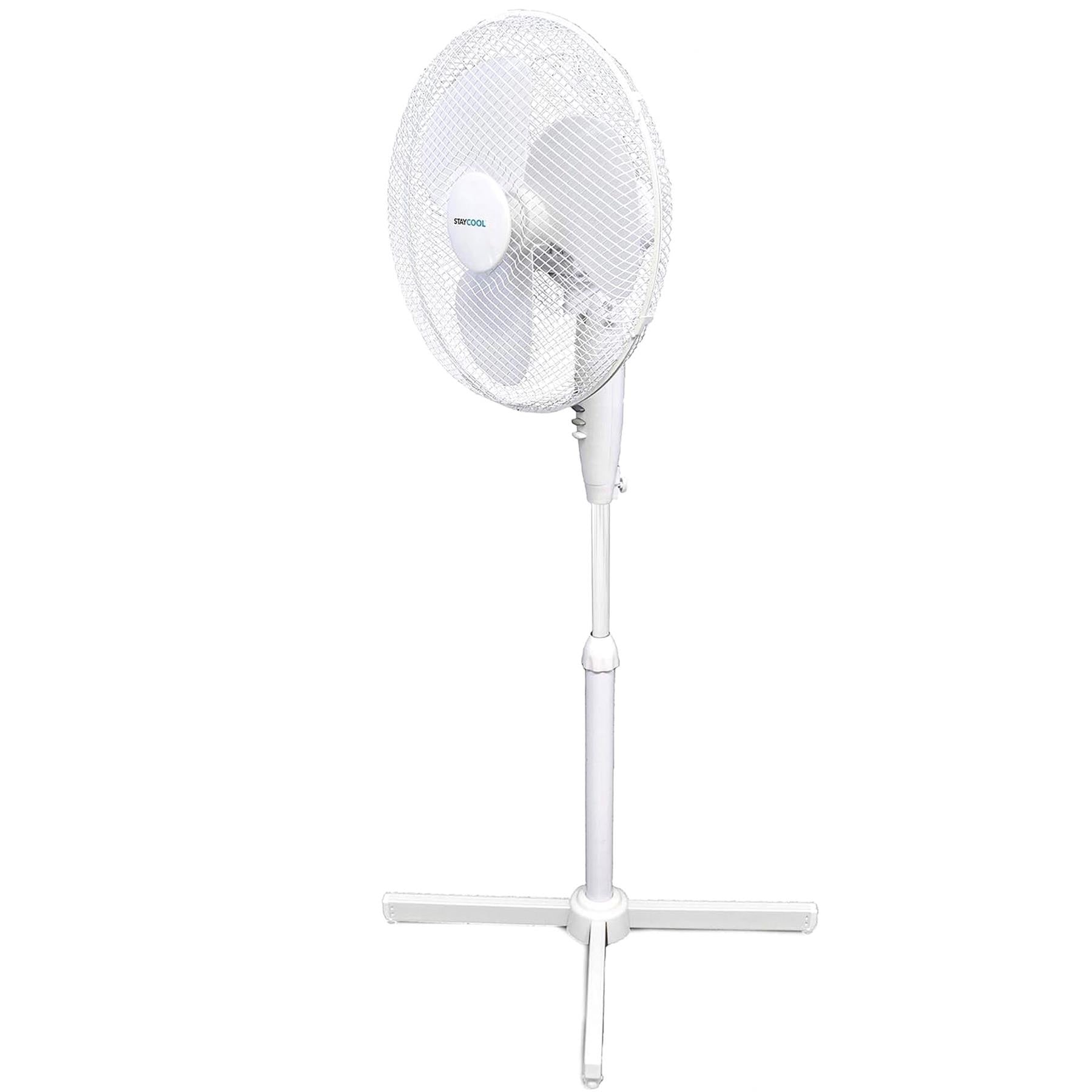 A2Z 16 Inch Oscillating Pedestal Fan Adjustable Stand Low Noise Cooling Fan