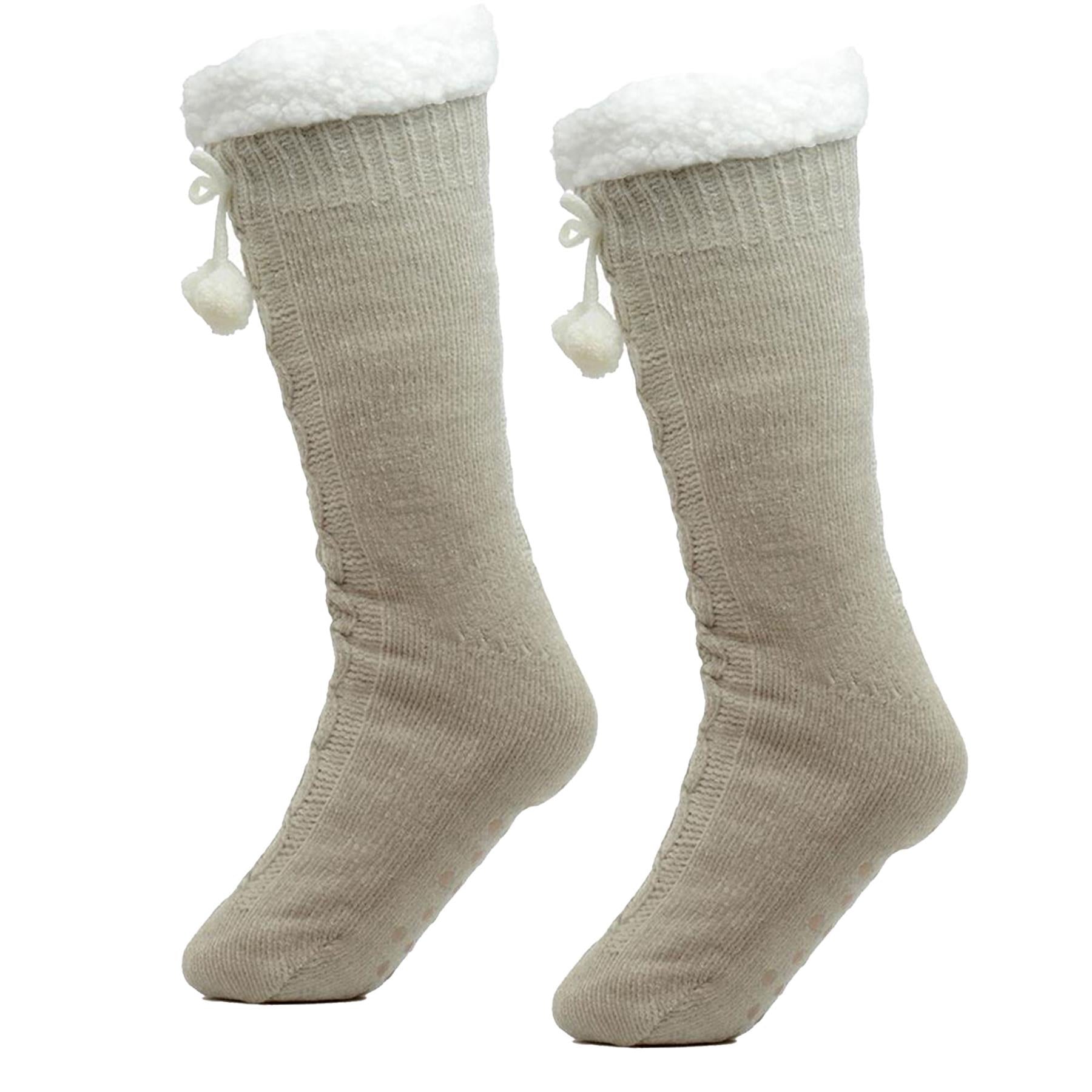 A2Z Ladies Chenille Cable Lounge Sock Sherpa Lining Comfort For Daily Wear Socks