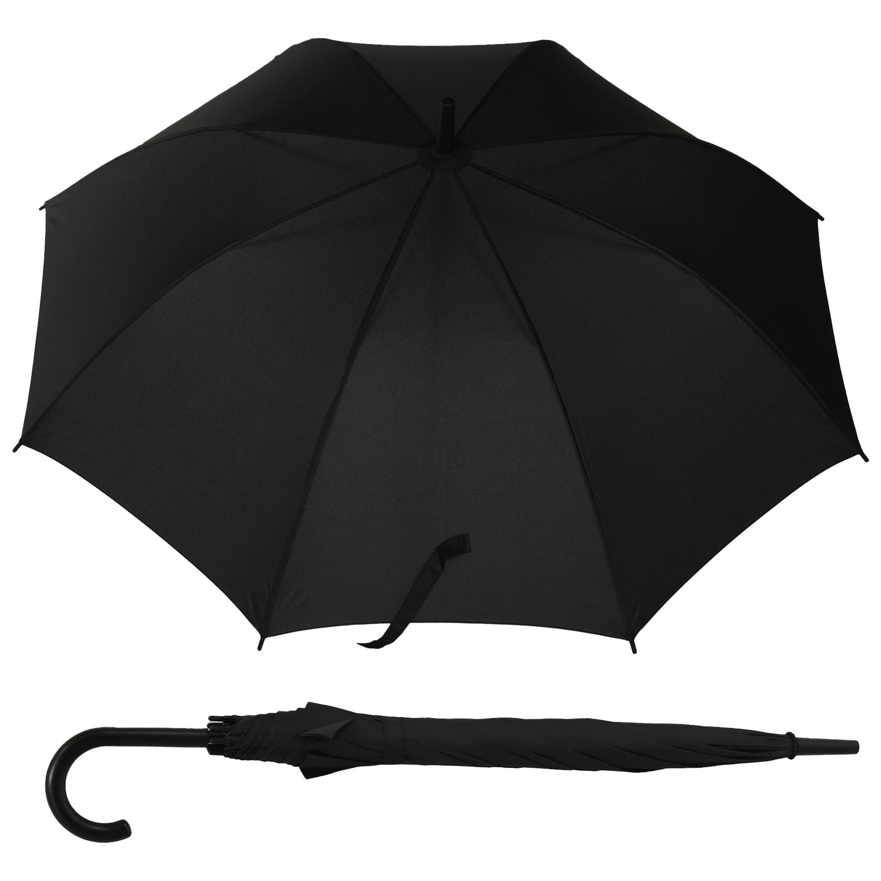 Kids Girls Boys Stick Umbrella Walking Umbrellas Easy Grip J-Stick Crook Handle