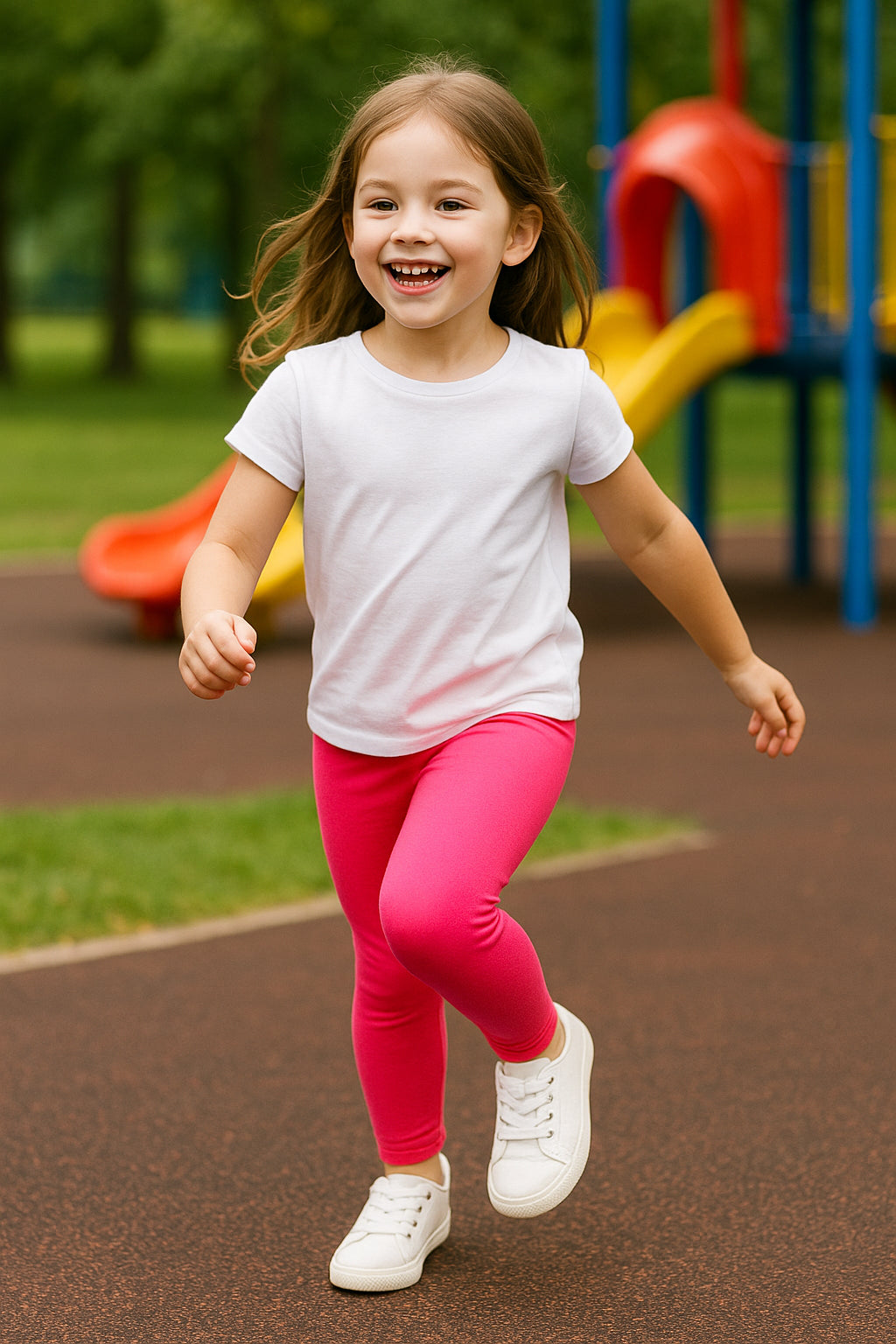 Gilrs Legging Kids Plain Color School Fashion Dance Leggings New Age 5-13 Years