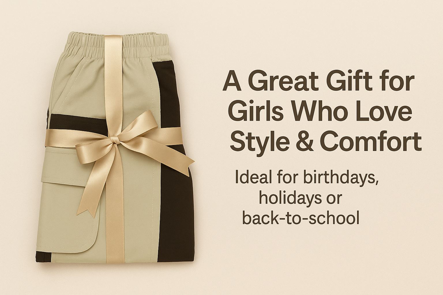 A2Z 4 Kids Girls Wide Leg Cargo Trousers Baggy Nylon Pants with Contrast Panels