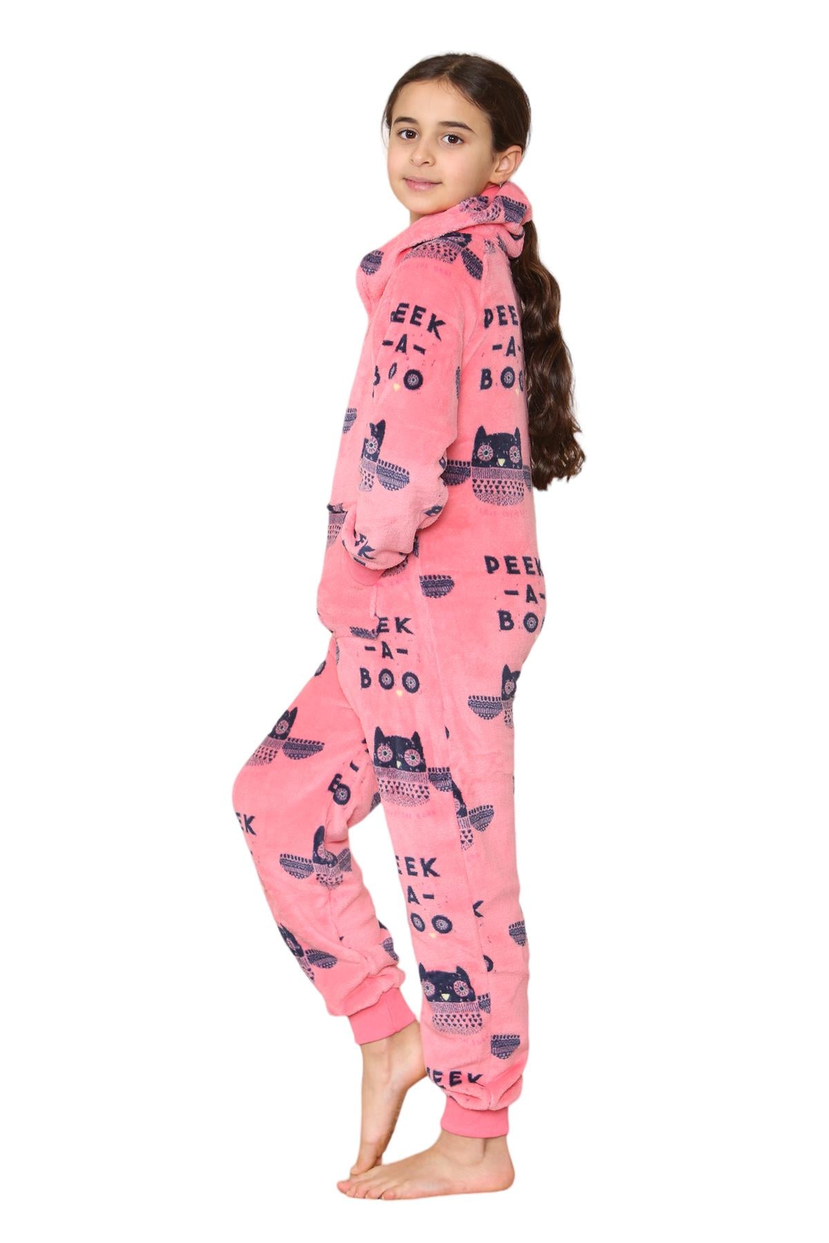 Kids Fleece A2Z Onesie One Piece Pyjamas PeekaBoo Print Sleepsuit For Boys Girls