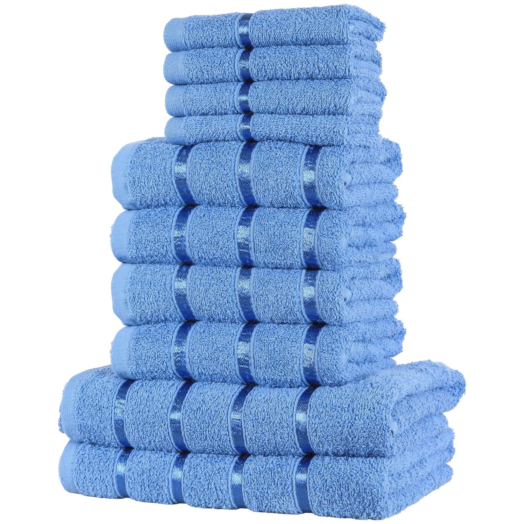 A2Z Luxurious 10 Piece Towel Bath Towel Soft and Absorbent Hand Towel Face Towel