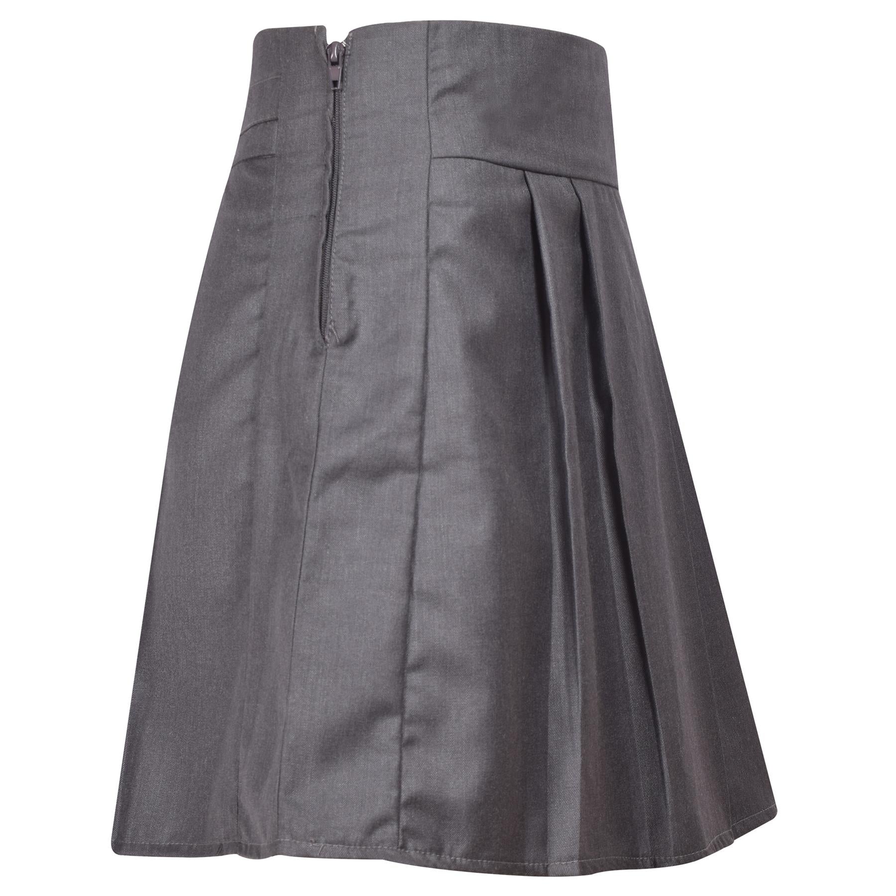 Kids Girls 2 Pack School Uniform Pleated Skirt Elasticated Summer Skater Skirts