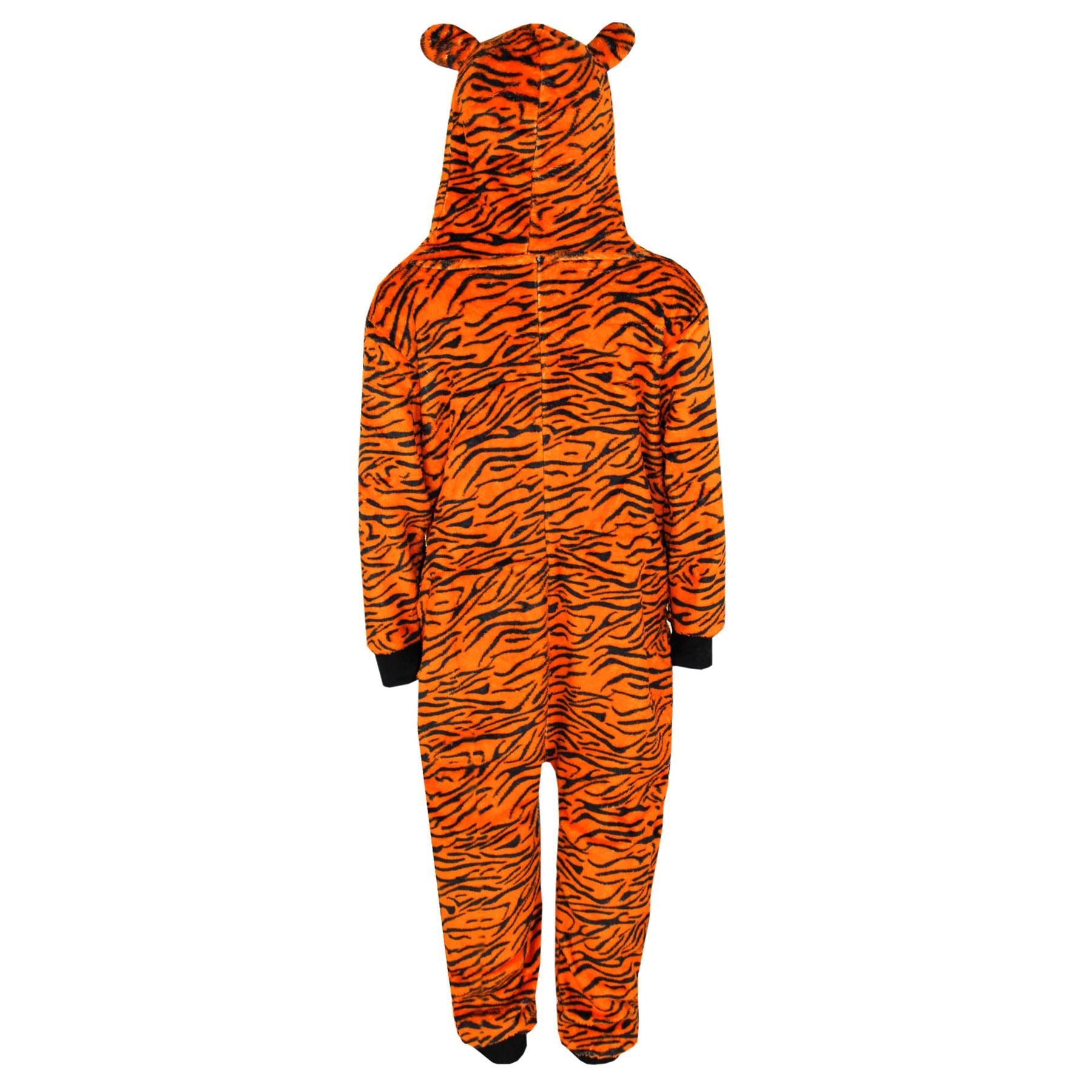 Kids Girls Boys A2Z Onesie One Piece Soft Fluffy Tiger World Book Day Costume
