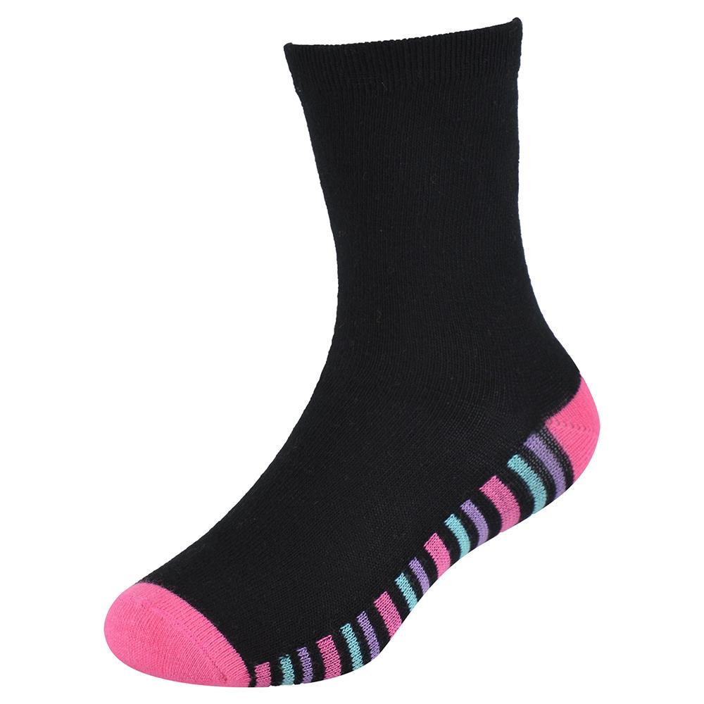 Kids Girls Bamboo Heel And Toe Striped Socks Pack of 3 Kids Footwear 2-10 Yr