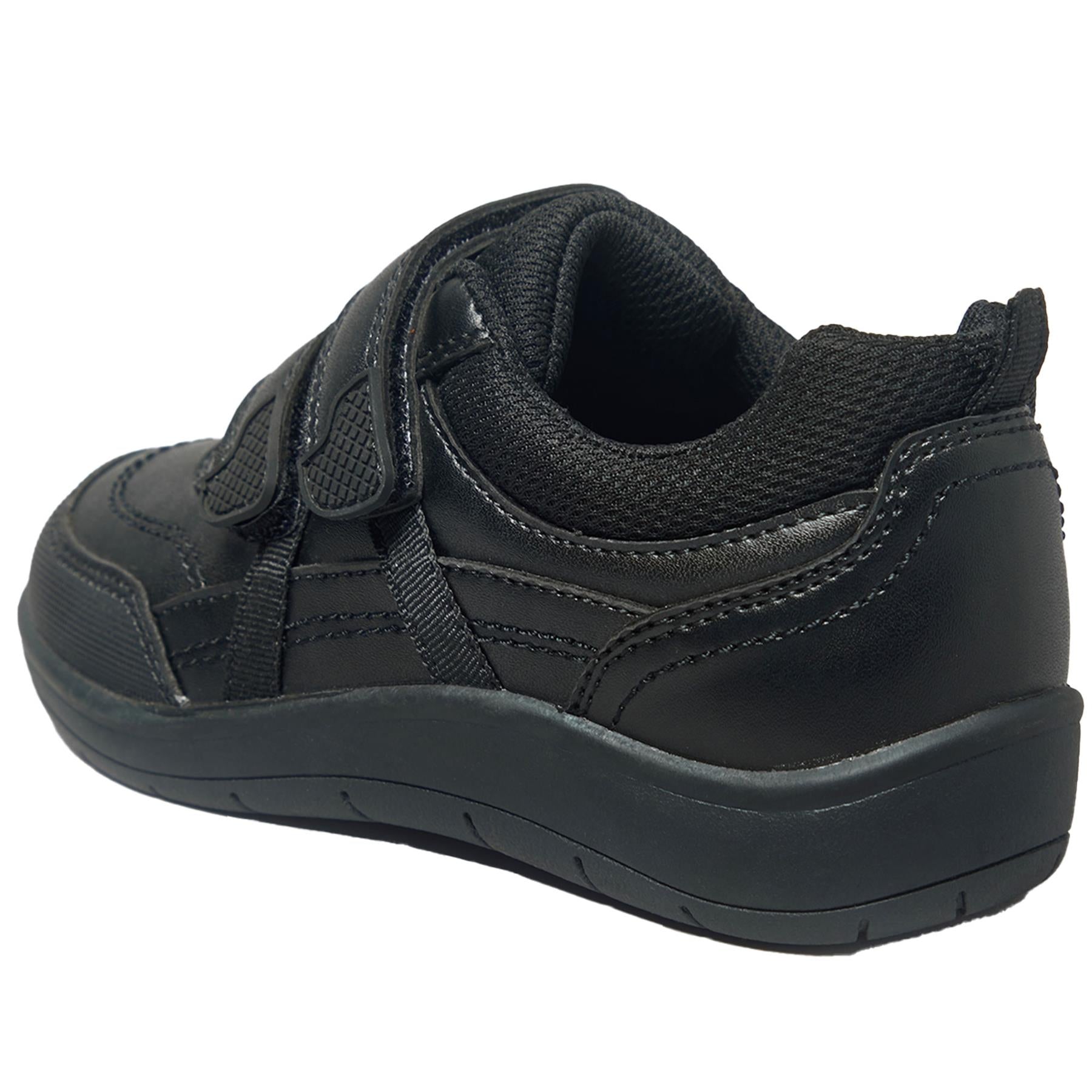 Kids Boys School Shoes Wide Fit Walking Sneaker Touch Fasten Athletic Trainers