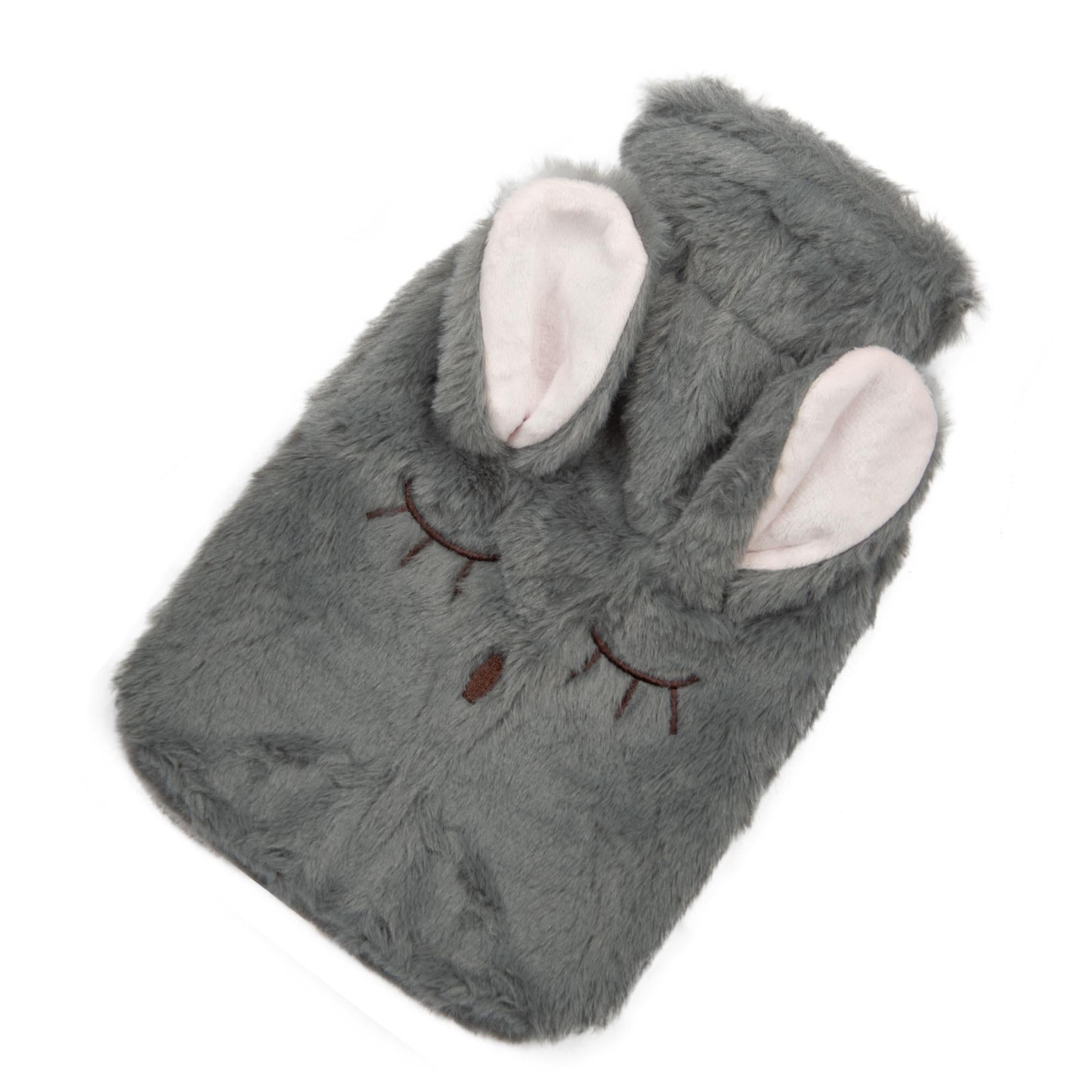 A2Z Hot Water Bottles 3D Animal Bunny 1 Liter Cosy Fleece Cover Heat Therapy