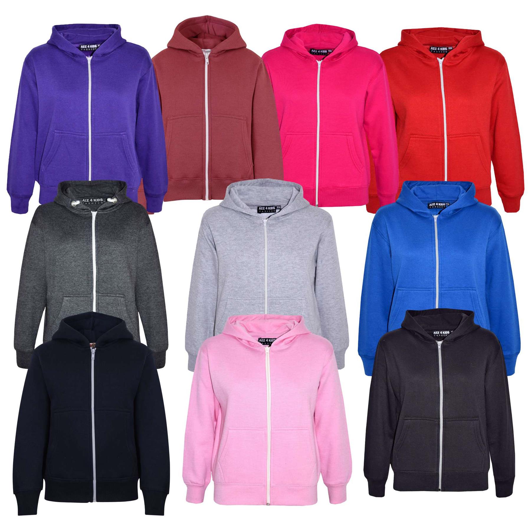 A2Z 4 Kids Girls Boys Hoodie Pullover Sweatshirt Full Zip-Up Hooded Zipper Top