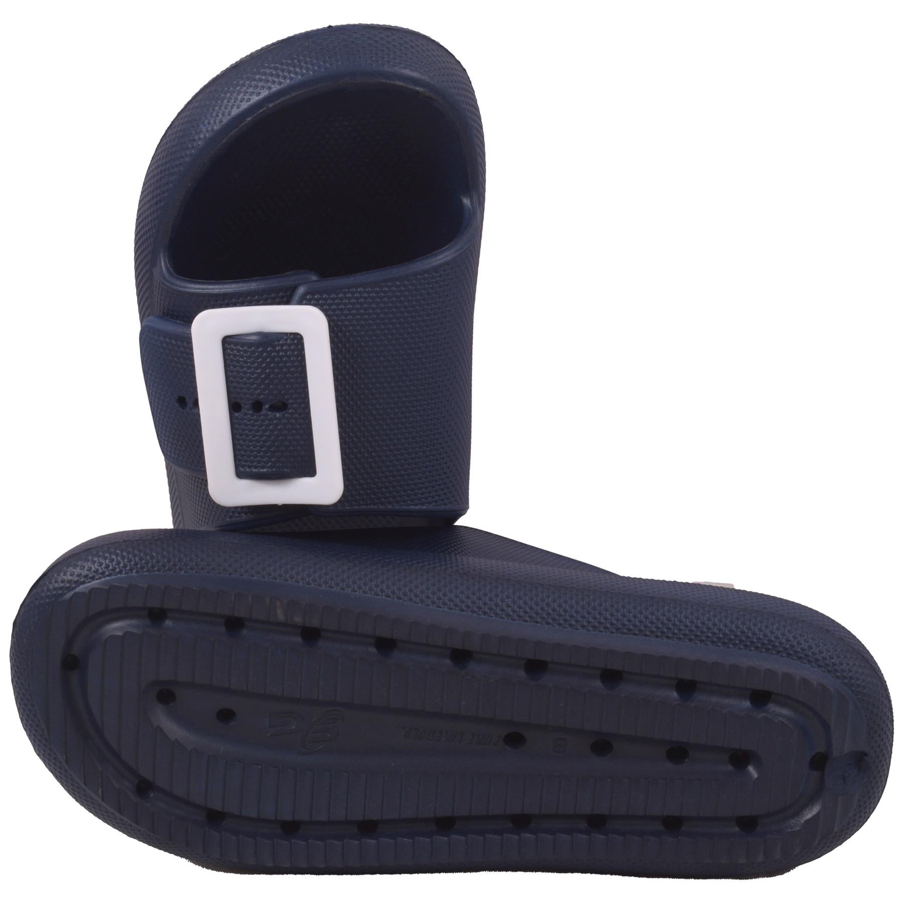Women Cloud Sliders Soft Slide Sandals with Adjustable Buckle Open Toe Slippers