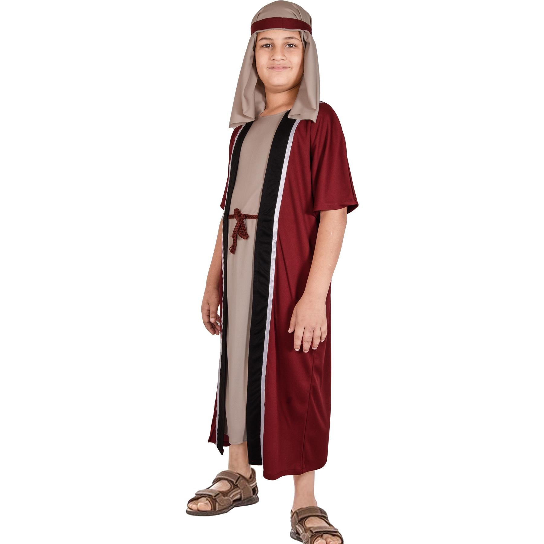 Kids Boys Xmas Nativity Joseph Costume Shepherd Townspeople Villager Costume