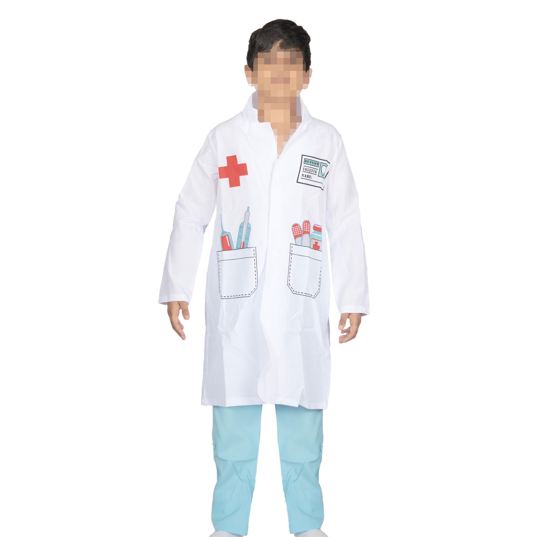 Kids Doctor Costume Doctor Role Play Halloween Doctor Uniform Outfit Kit