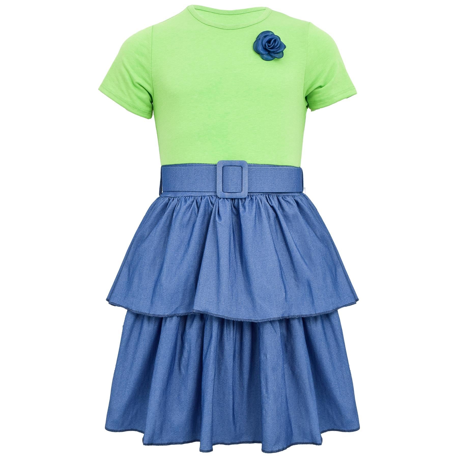 Kids Girls Summer Dress Casual Ruffle Party Dress