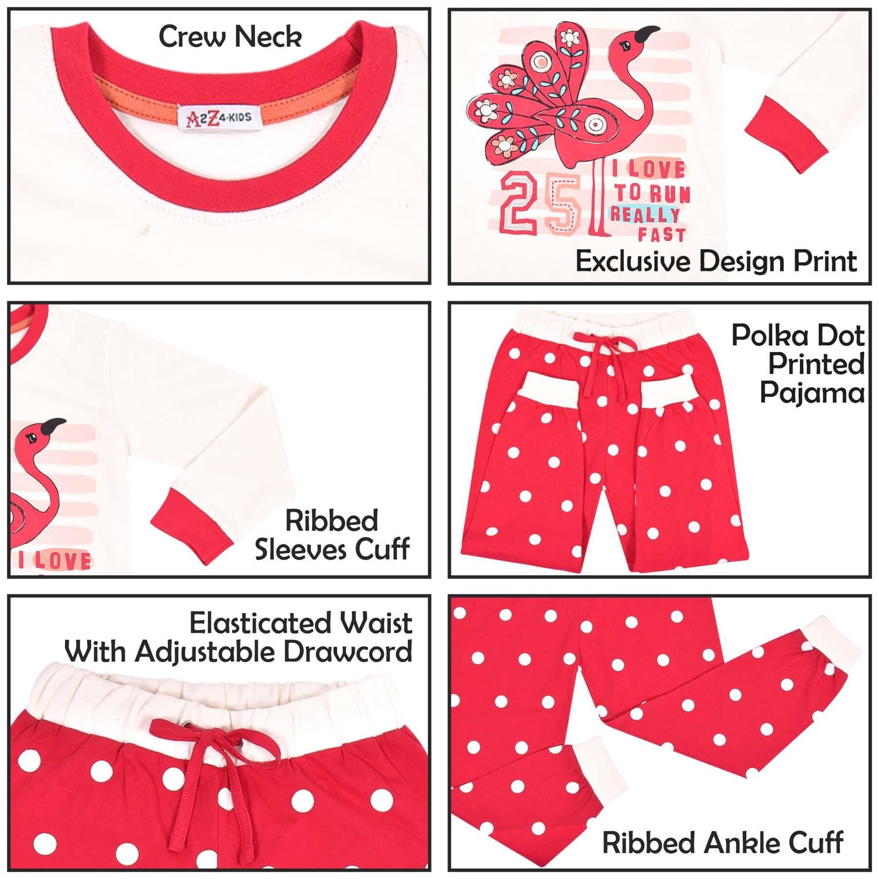 Kids Girls Good Night Print Pyjamas Set