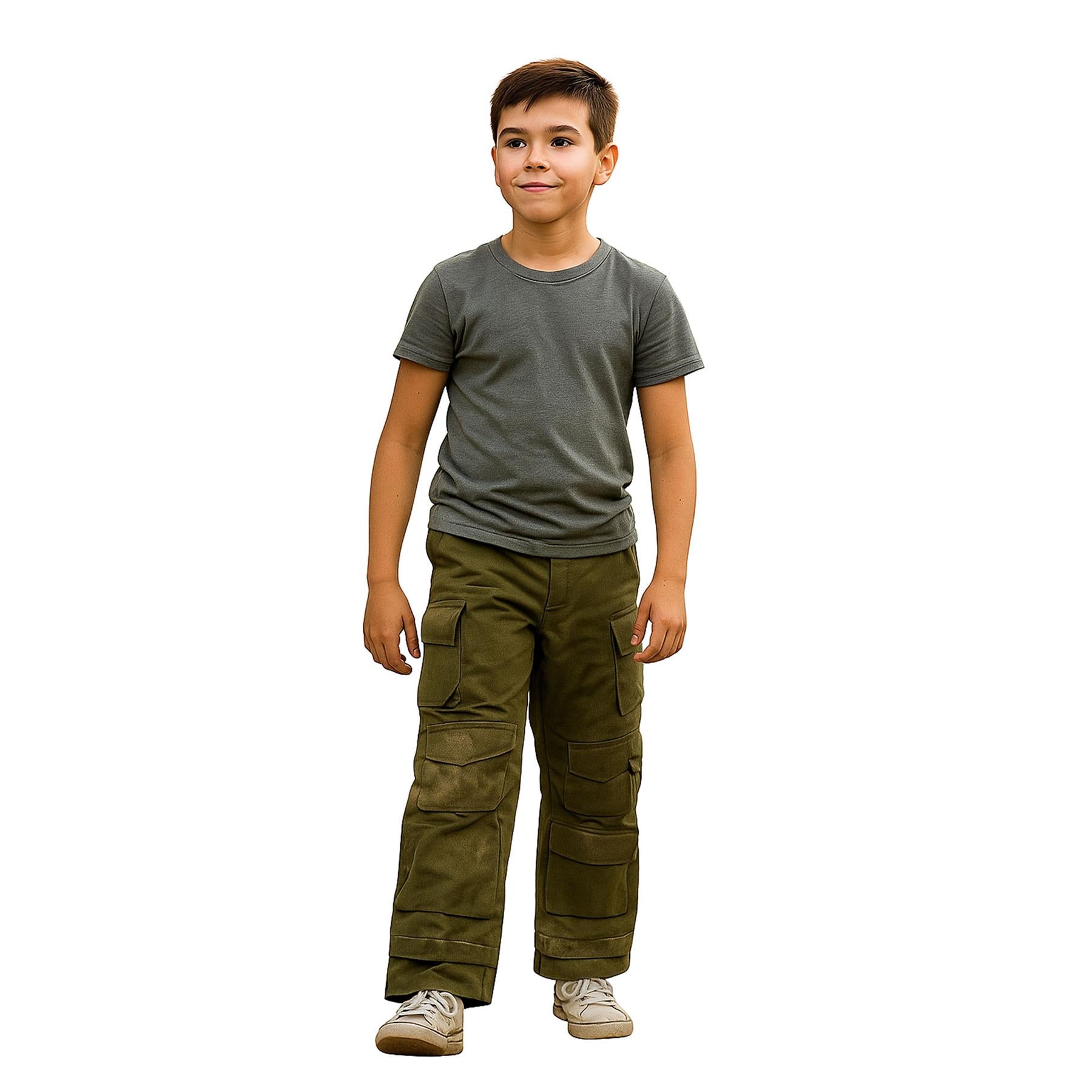 A2Z 4 Kids Boys Girls Cargo Trousers Multi Pocket Utility Combat Pants Bottoms
