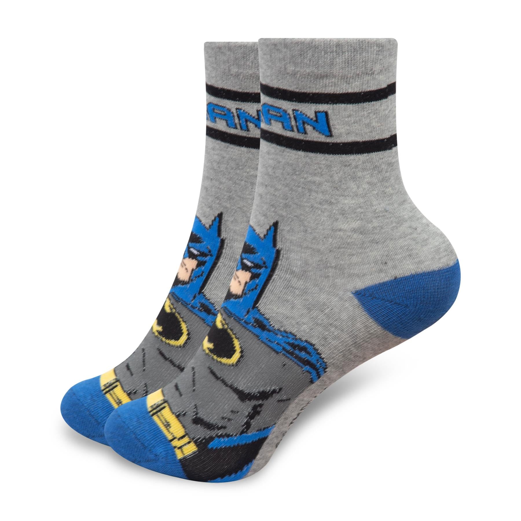 Kids 3 Pack Boys Socks Batman Ankle Socks Officially Licensed Soft Footwear Sock