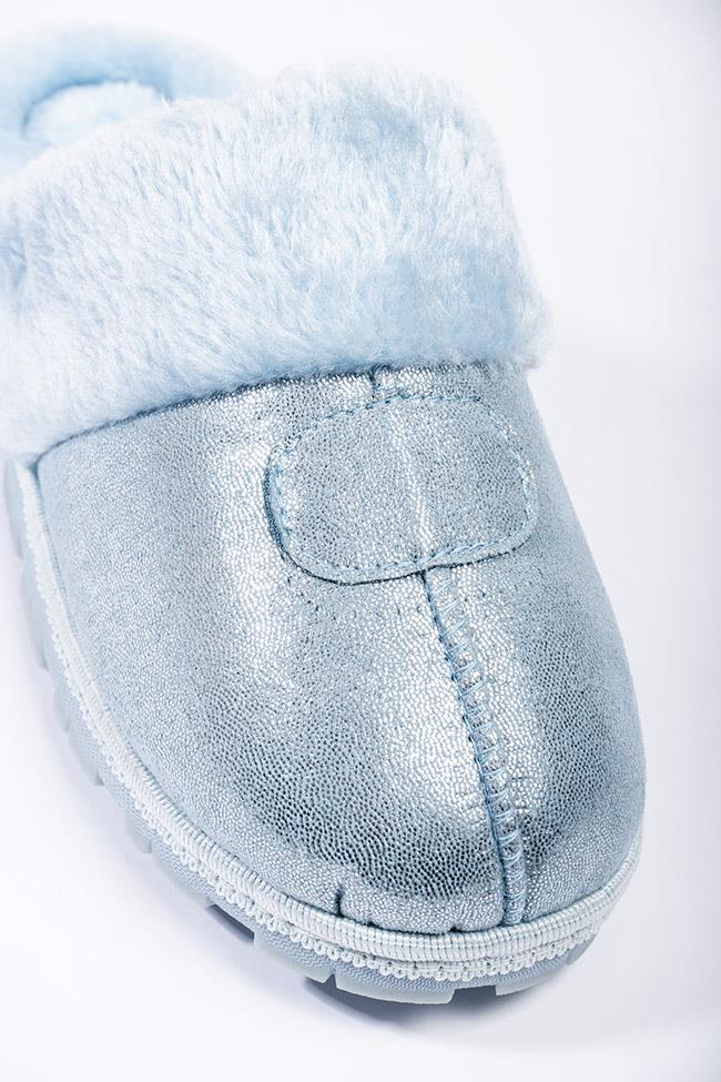 A2Z Women Slippers Winter Warm Cozy Faux Fur Comfortable Non-Slip Mule Slipper