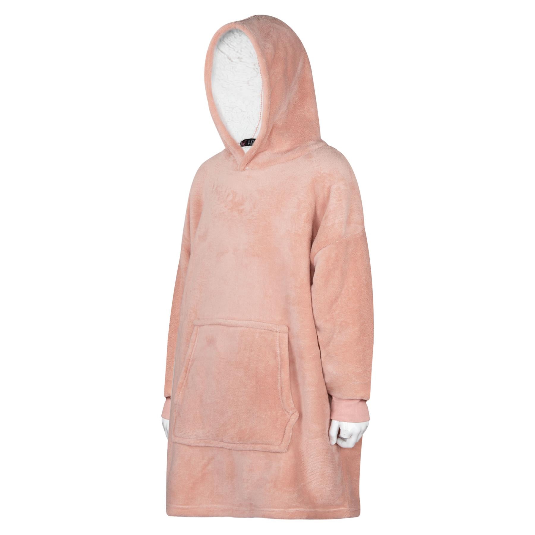 Kids Girls Boys Ultra Soft Oversized Hoodie Snuggle Plush Sherpa Fleece Lining