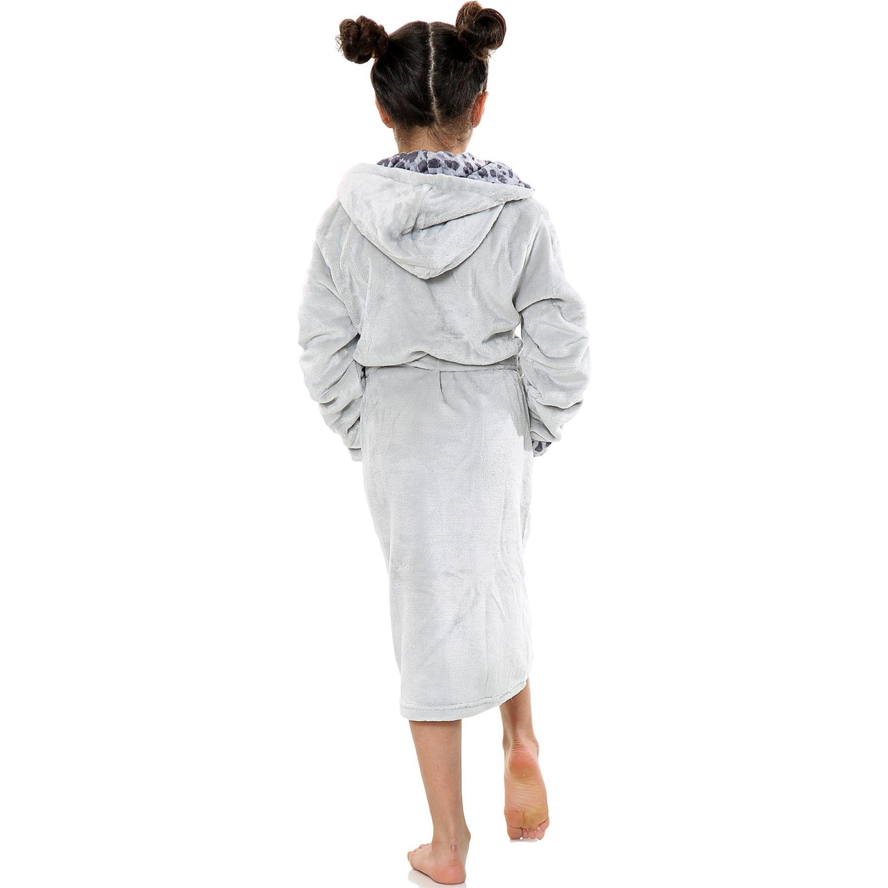 A2Z 4 Kids Soft Leopard Print Bathrobe Dressing Gown