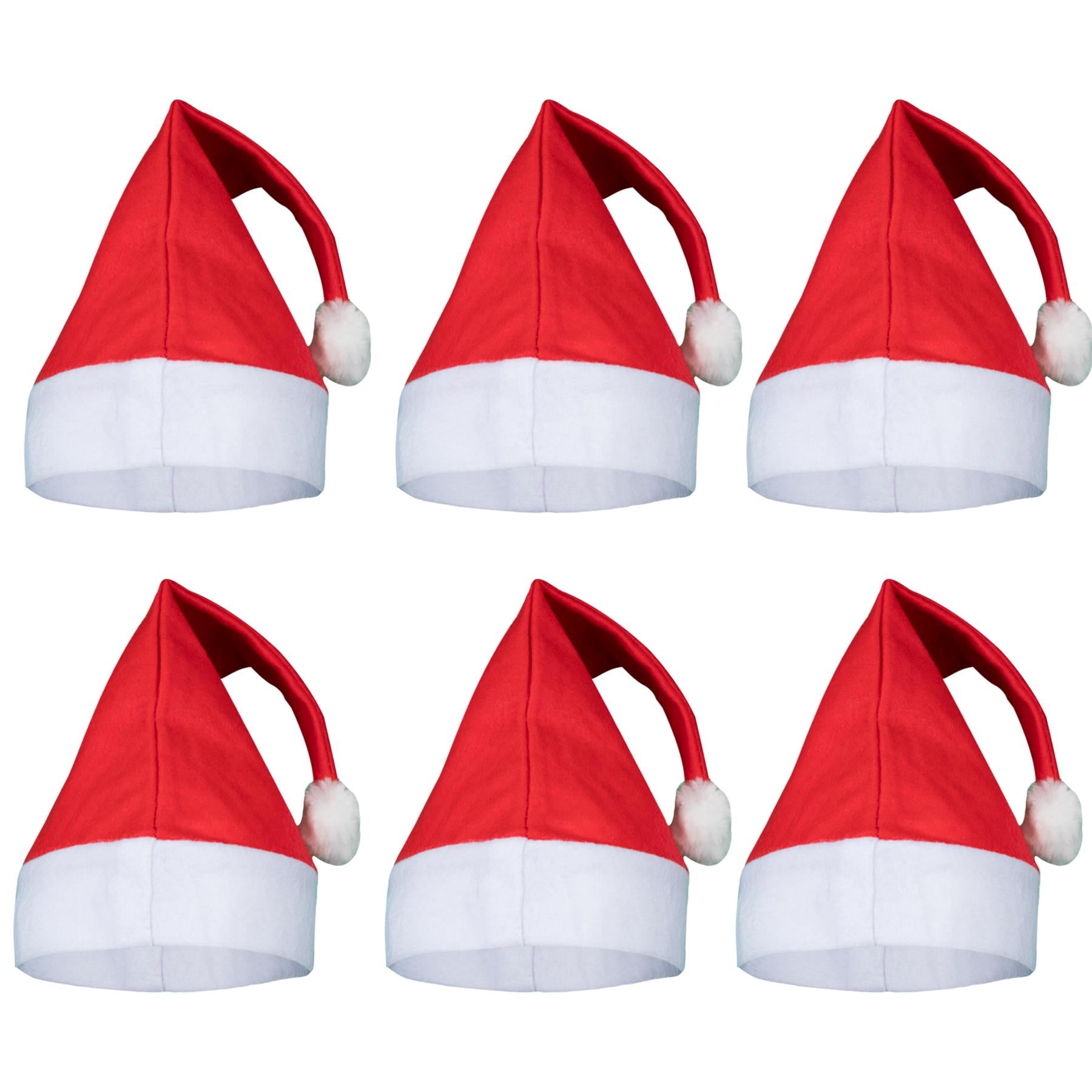 A2Z Christmas Santa Hat Pom Pom Fancy Dress Father Xmas Beanie Festive Hats