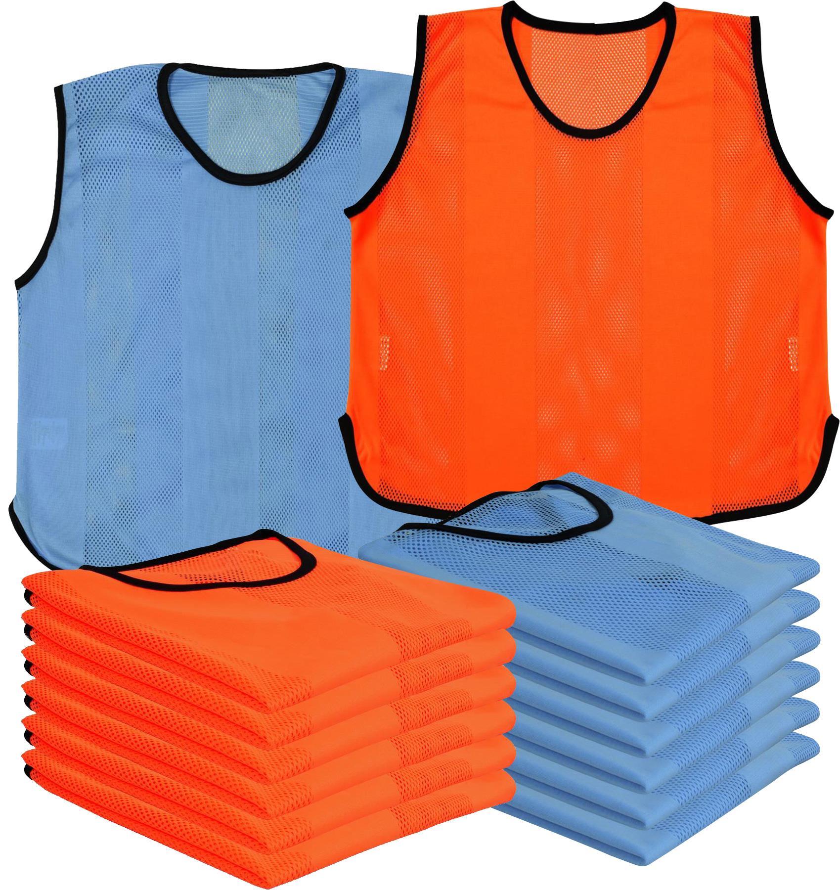 A2Z 12 Pack Sports Mesh Bibs Comfortable During Football Rugby Sports Adult