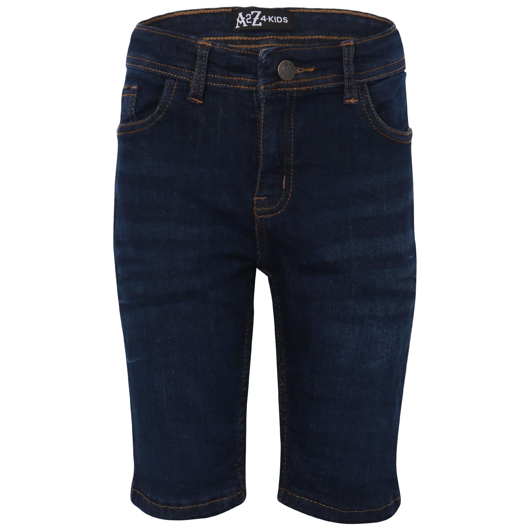 Kids Boys Bermuda Denim Shorts Comfort Stretch Trouser Pants