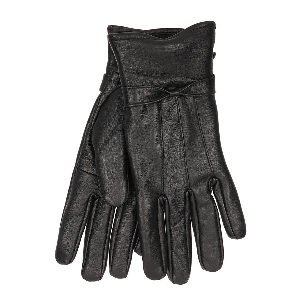 Ladies Leather Gloves Touch Screen Sheepskin Gloves Soft Lining Warm Mittens