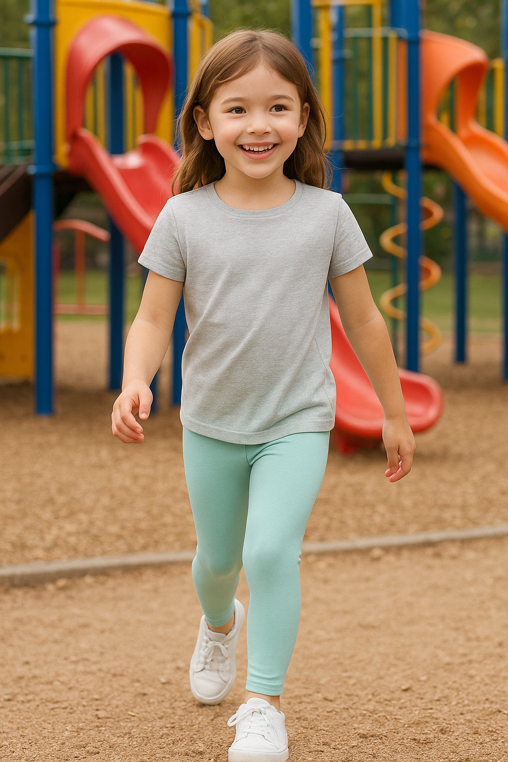 Gilrs Legging Kids Plain Color School Fashion Dance Leggings New Age 5-13 Years