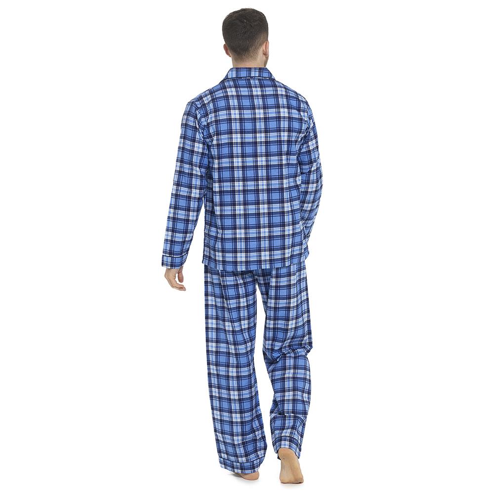 A2Z Mens Pyjama Traditional Check Brushed Cotton PJS Pyjama Set 2 Piece Top Set