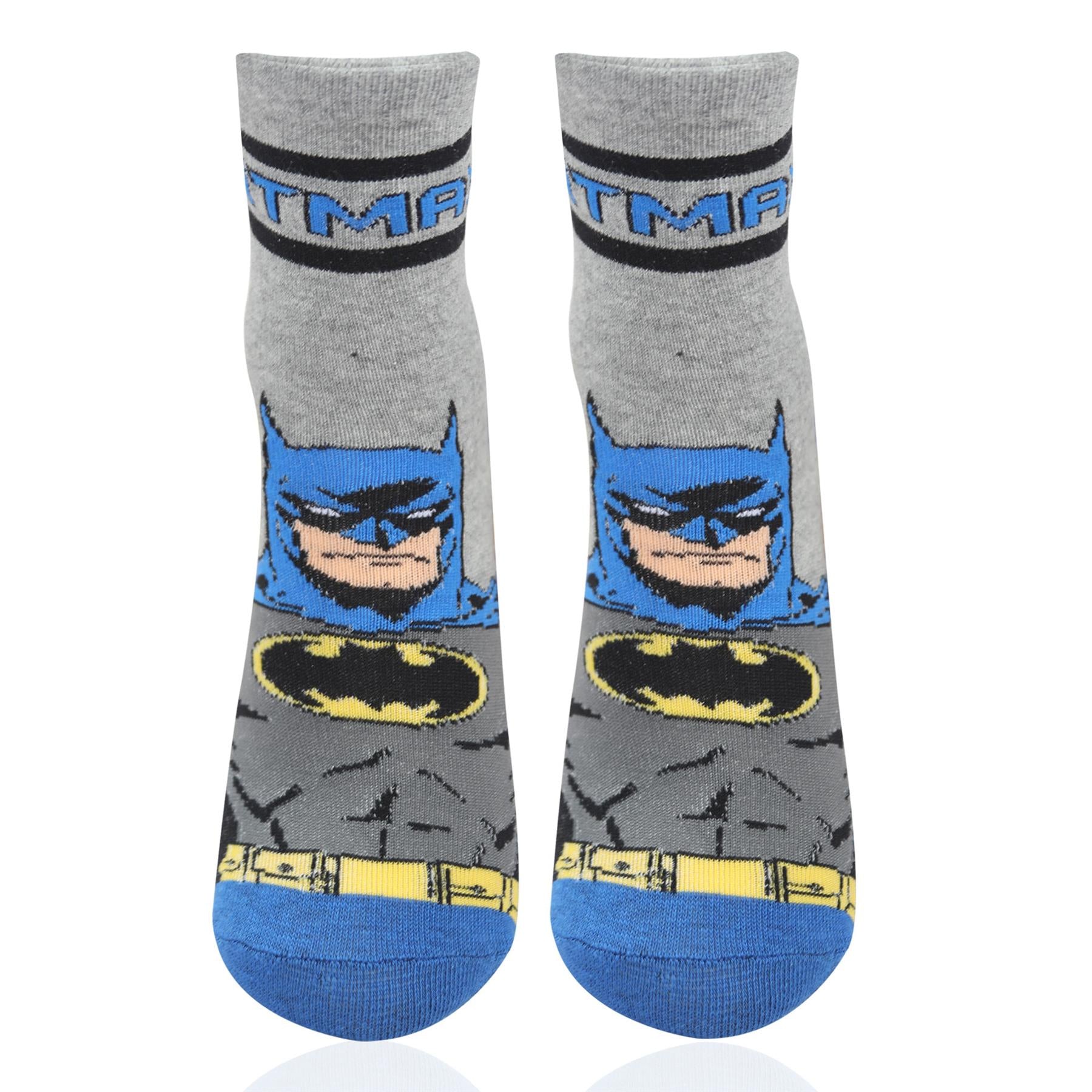 Kids 3 Pack Boys Socks Batman Ankle Socks Officially Licensed Soft Footwear Sock