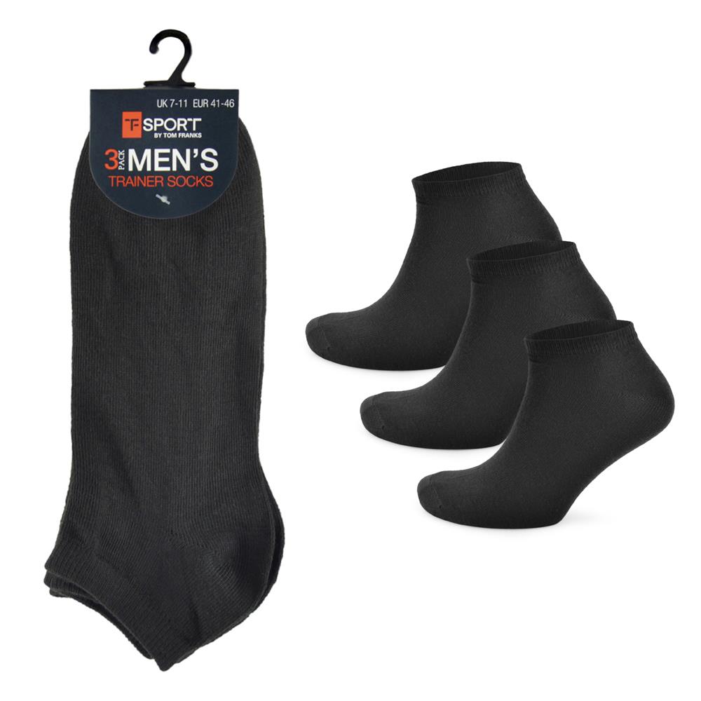 Essentials Wardrobe Mens Ankle Trainer Socks Low Cut Pack of 6 Socks