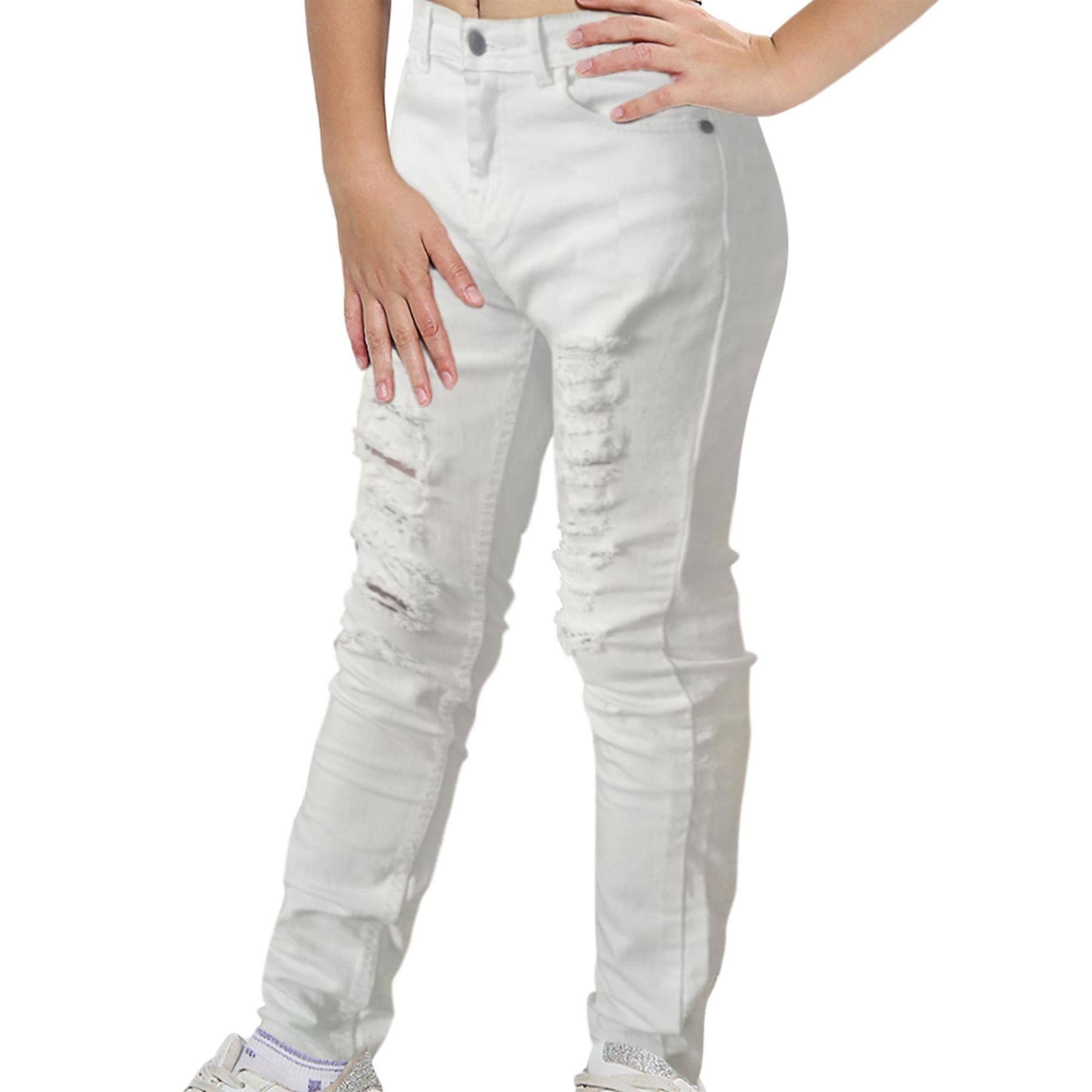 Lightweight Denim Ripped Skinny Stretch Comfort Jeans Pants