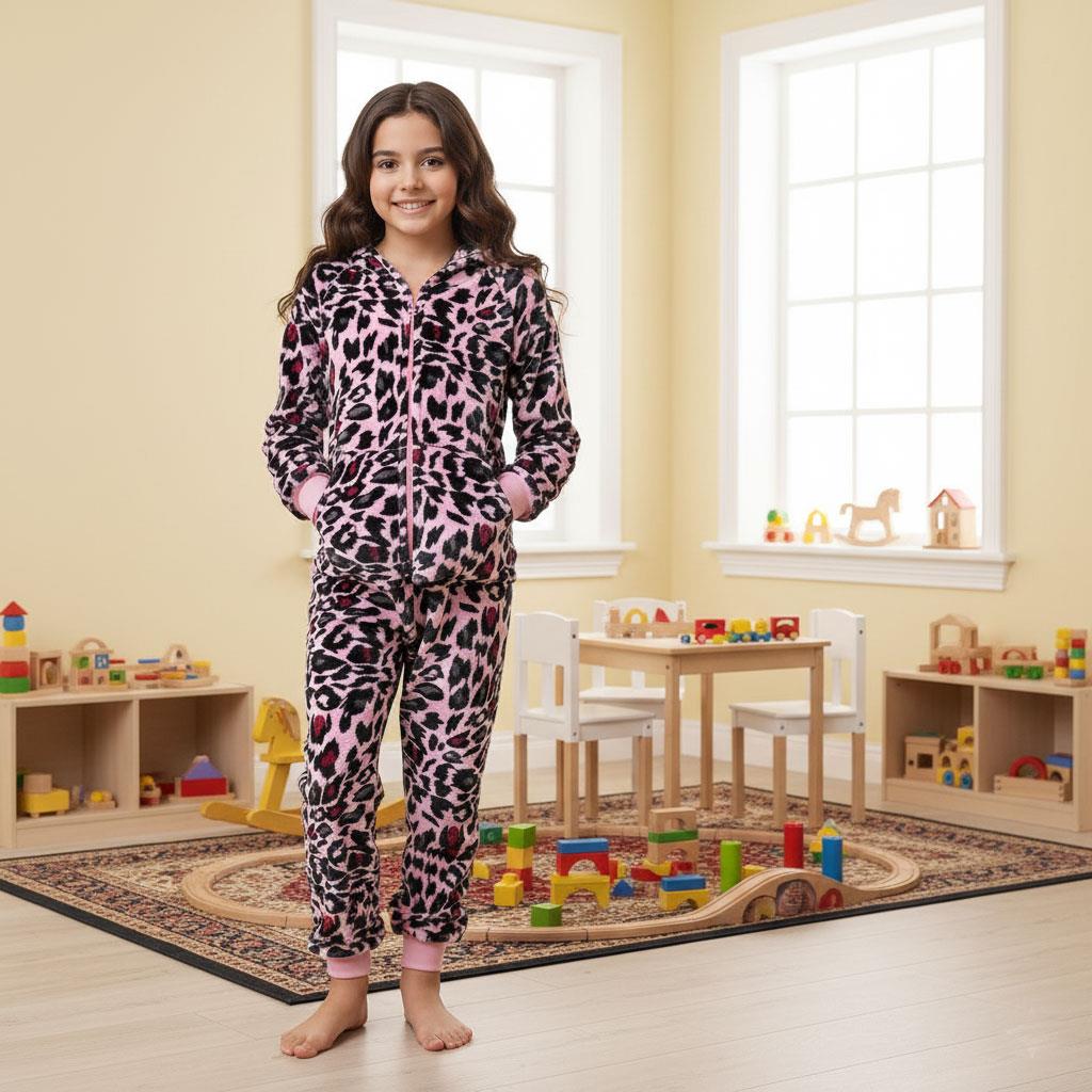 Kids Girls Leopard Print Baby Pink World Book Day Onesie