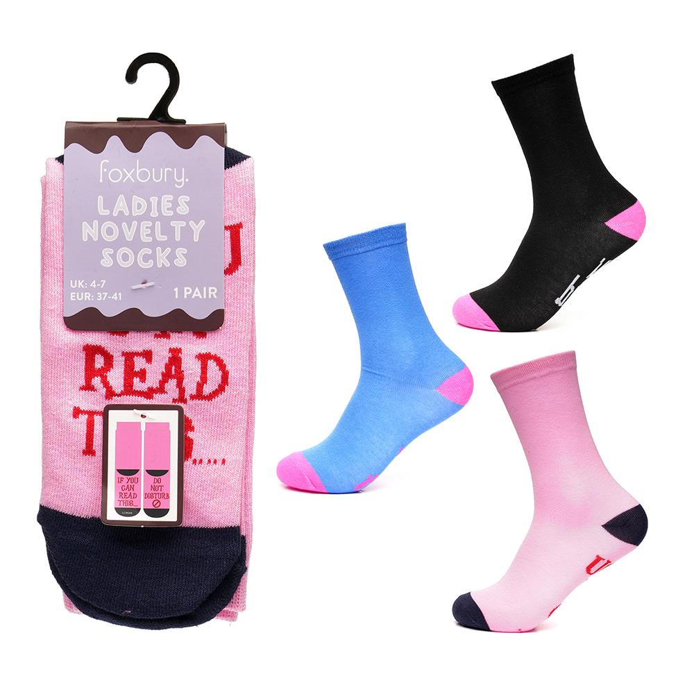 A2Z Womens Novelty Slogan Socks Cosy Super Soft Funky Winter Sole Gripper Socks