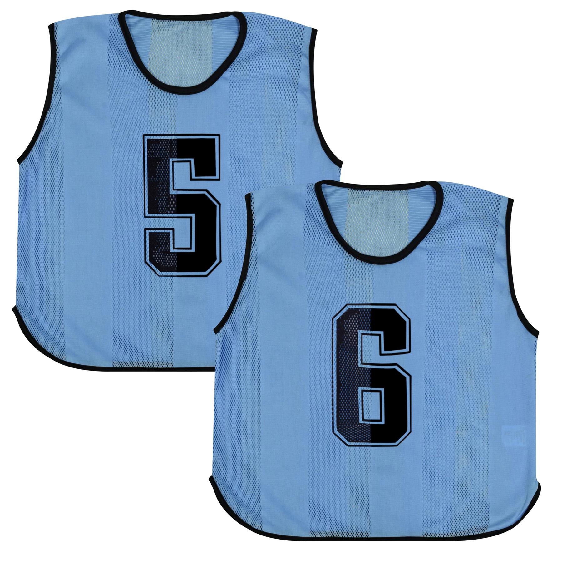 A2Z 6 Pack Sports Number Mesh Bib Comfortable During Football Rugby Sports Adult