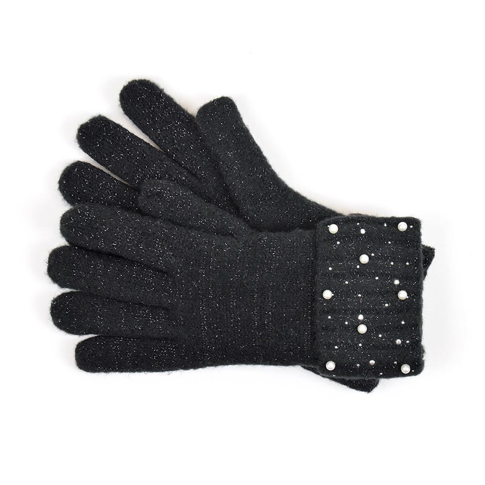 A2Z Ladies Gloves Glitter Sequin Cuffs Lurex Knit Soft Feel Winter Warm Mittens